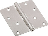 National Hardware N830-246 Door Hinge, 1/4 in Corner Radius, Cold Rolled Steel, Satin Nickel, Non-Rising, Removable Pin
